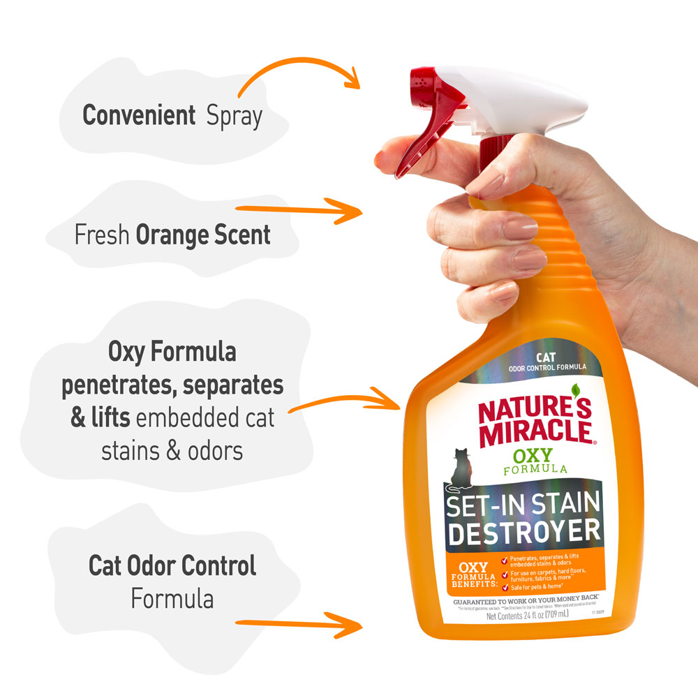 Nature's miracle just for cats oxy cat stain & odor remover discount